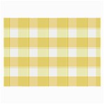 Cute plaids white yellow Large Glasses Cloth Front