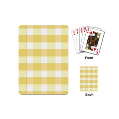 Cute Plaids White Yellow Playing Cards Single Design (mini) by ConteMonfrey