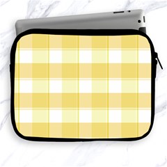 Cute Plaids White Yellow Apple Ipad 2/3/4 Zipper Cases by ConteMonfrey