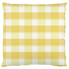 Cute Plaids White Yellow Standard Flano Cushion Case (two Sides) by ConteMonfrey