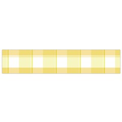 Cute Plaids White Yellow Small Flano Scarf by ConteMonfrey