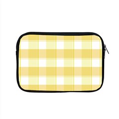 Cute Plaids White Yellow Apple Macbook Pro 15  Zipper Case by ConteMonfrey