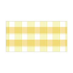 Cute Plaids White Yellow Yoga Headband by ConteMonfrey