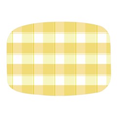 Cute Plaids White Yellow Mini Square Pill Box by ConteMonfrey