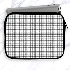 Small White Lines - Plaids Apple Ipad 2/3/4 Zipper Cases by ConteMonfrey