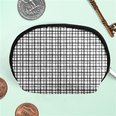 Small White Lines - Plaids Accessory Pouch (medium) by ConteMonfrey