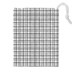 Small White Lines - Plaids Drawstring Pouch (5xl) by ConteMonfrey