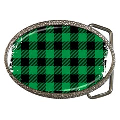 Black And Green Modern Plaids Belt Buckles by ConteMonfrey