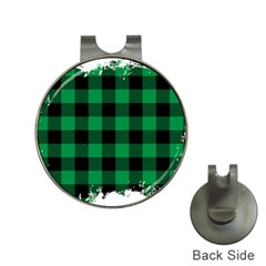 Black And Green Modern Plaids Hat Clips With Golf Markers by ConteMonfrey