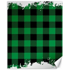 Black And Green Modern Plaids Canvas 16  X 20  by ConteMonfrey