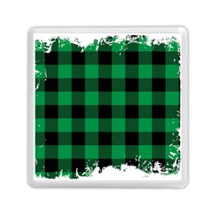 Black And Green Modern Plaids Memory Card Reader (square) by ConteMonfrey