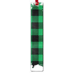 Black And Green Modern Plaids Large Book Marks by ConteMonfrey