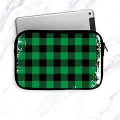 Black And Green Modern Plaids Apple Ipad Mini Zipper Cases by ConteMonfrey