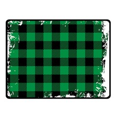 Black And Green Modern Plaids Double Sided Fleece Blanket (small)  by ConteMonfrey