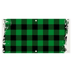 Black And Green Modern Plaids Banner And Sign 4  X 2  by ConteMonfrey