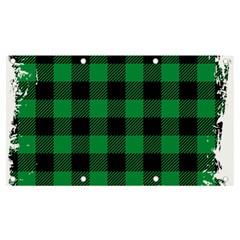 Black And Green Modern Plaids Banner And Sign 7  X 4  by ConteMonfrey