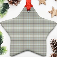 Vintage Gray Plaids Ornament (star) by ConteMonfrey