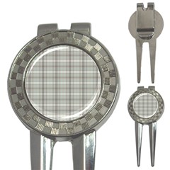 Vintage Gray Plaids 3-in-1 Golf Divots by ConteMonfrey