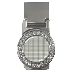 Vintage Gray Plaids Money Clips (cz) 