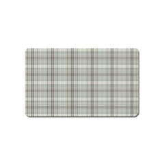 Vintage Gray Plaids Magnet (name Card) by ConteMonfrey