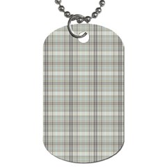 Vintage Gray Plaids Dog Tag (one Side) by ConteMonfrey