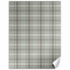 Vintage Gray Plaids Canvas 18  X 24  by ConteMonfrey