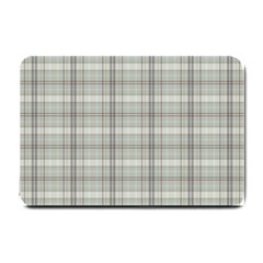 Vintage Gray Plaids Small Doormat  by ConteMonfrey