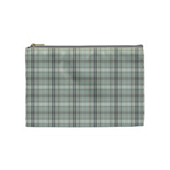 Vintage Gray Plaids Cosmetic Bag (medium) by ConteMonfrey