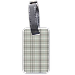 Vintage Gray Plaids Luggage Tag (one Side) by ConteMonfrey