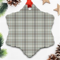 Vintage Gray Plaids Ornament (snowflake) by ConteMonfrey