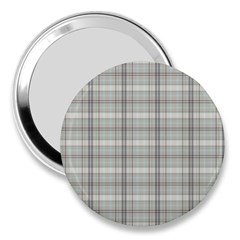 Vintage Gray Plaids 3  Handbag Mirrors by ConteMonfrey