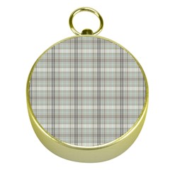 Vintage Gray Plaids Gold Compasses by ConteMonfrey