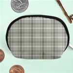 Vintage gray plaids Accessory Pouch (Medium) Front