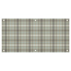 Vintage Gray Plaids Banner And Sign 4  X 2 