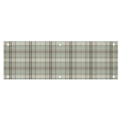 Vintage Gray Plaids Banner And Sign 6  X 2 