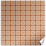 Cute plaids - Brown and white geometrics Canvas 12  x 12  11.4 x11.56  Canvas - 1