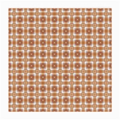 Cute Plaids - Brown And White Geometrics Medium Glasses Cloth (2 Sides) by ConteMonfrey