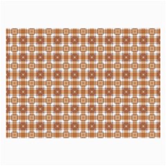 Cute Plaids - Brown And White Geometrics Large Glasses Cloth (2 Sides) by ConteMonfrey