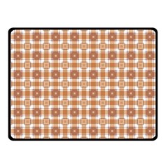 Cute Plaids - Brown And White Geometrics Fleece Blanket (small) by ConteMonfrey