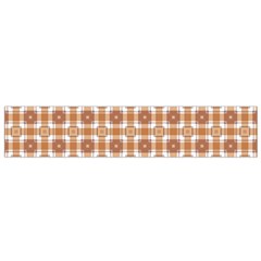 Cute Plaids - Brown And White Geometrics Small Flano Scarf by ConteMonfrey