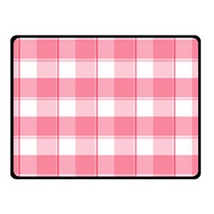 Pink And White Plaids Double Sided Fleece Blanket (small)  by ConteMonfrey