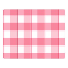 Pink And White Plaids Double Sided Flano Blanket (large)  by ConteMonfrey