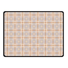 Portuguese Vibes - Brown And White Geometric Plaids Fleece Blanket (small) by ConteMonfrey