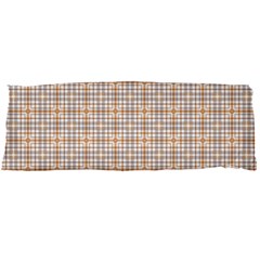 Portuguese Vibes - Brown And White Geometric Plaids Body Pillow Case Dakimakura (two Sides) by ConteMonfrey