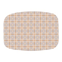 Portuguese Vibes - Brown And White Geometric Plaids Mini Square Pill Box by ConteMonfrey