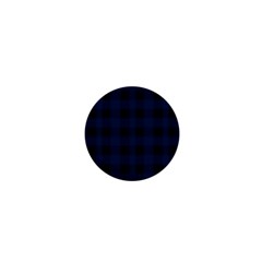 Black And Dark Blue Plaids 1  Mini Magnets by ConteMonfrey