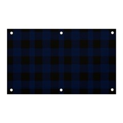 Black And Dark Blue Plaids Banner And Sign 5  X 3  by ConteMonfrey