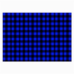 Black And Bic Blue Plaids Large Glasses Cloth by ConteMonfrey