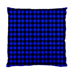 Black And Bic Blue Plaids Standard Cushion Case (two Sides) by ConteMonfrey