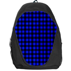 Black And Bic Blue Plaids Backpack Bag by ConteMonfrey